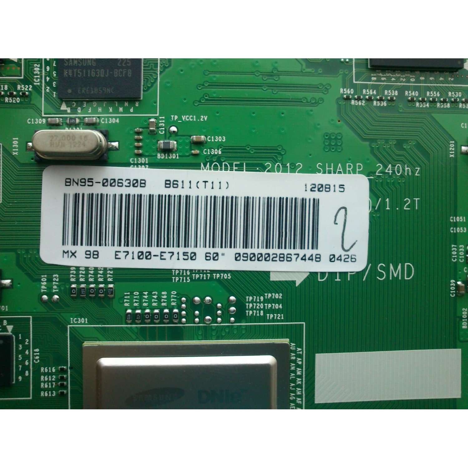 T-CON / SAMSUNG BN95-00630B / BN97-06553B / BN41-01817A / PANEL´S LE600DSS-V2 / CY-LE600DSSV2V / MODELOS UN60ES7150FXZA HS01 / UN60ES7150FXZA / UN60ES7100FXZA / UN60F7500AFXZA TH01 - Imagen 2
